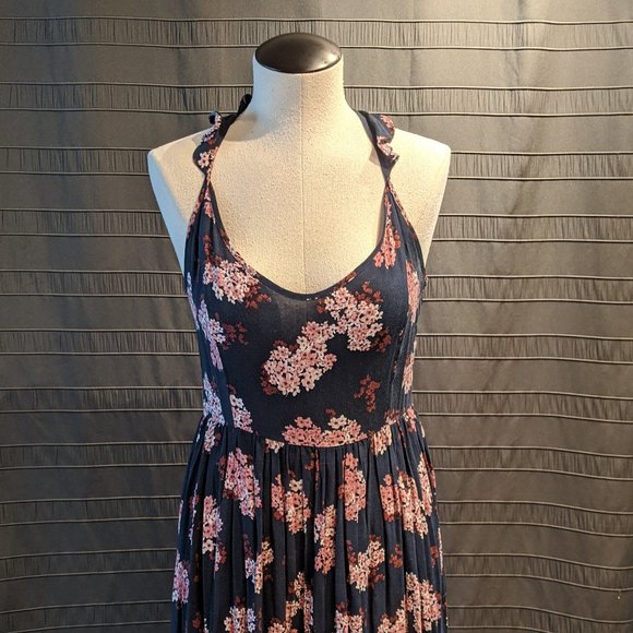 Twik Simons Lilac Print Midi/Maxi Ruffle Dress S/M - Picture 1 of 8